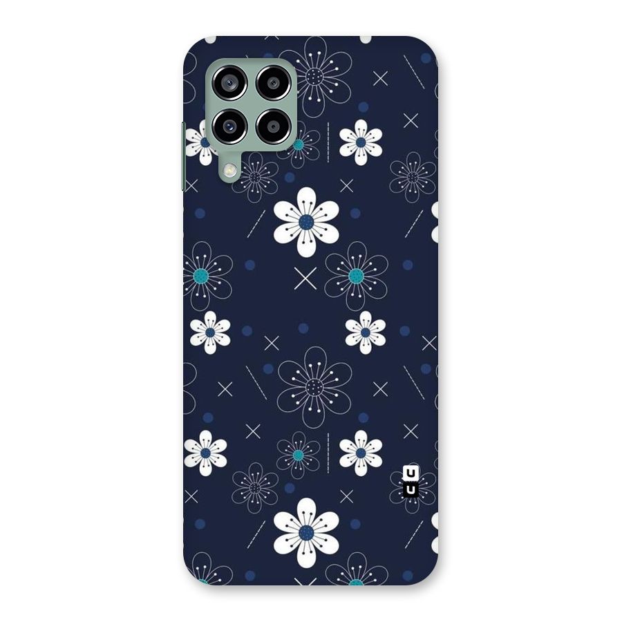 White Floral Shapes Back Case for Galaxy M33