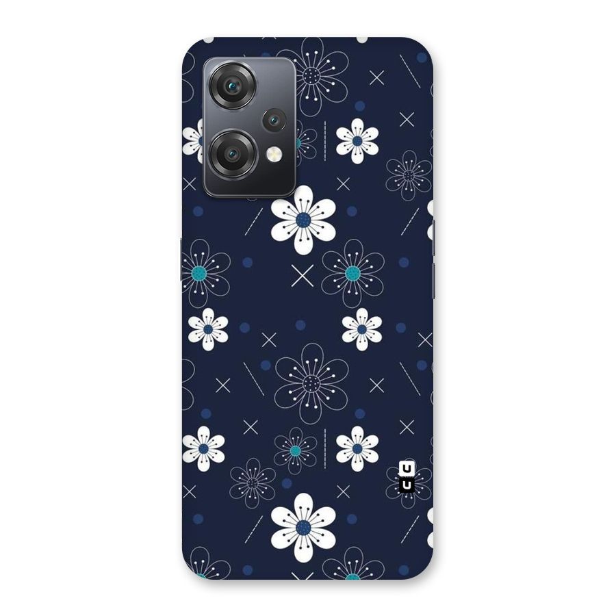 White Floral Shapes Back Case for OnePlus Nord CE 2 Lite 5G