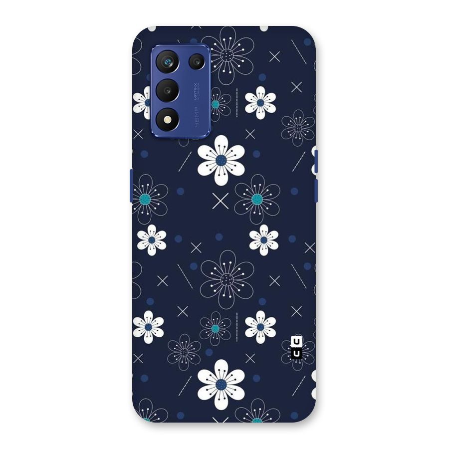White Floral Shapes Back Case for Realme 9 5G Speed