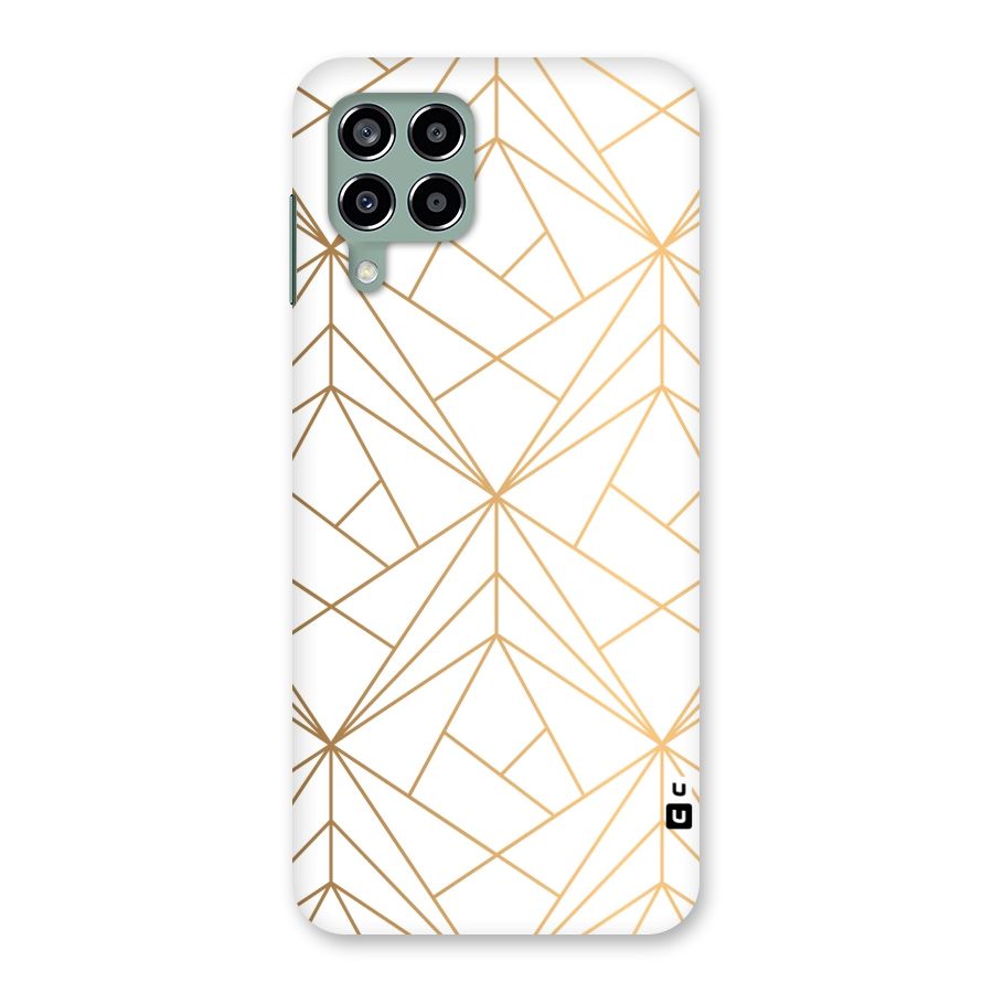 White Golden Zig Zag Back Case for Galaxy M33
