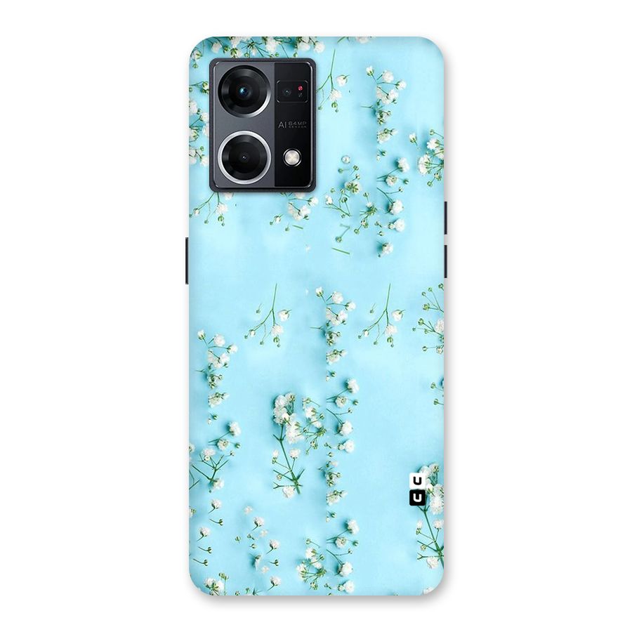 White Lily Design Glass Back Case for Oppo F21 Pro 5G