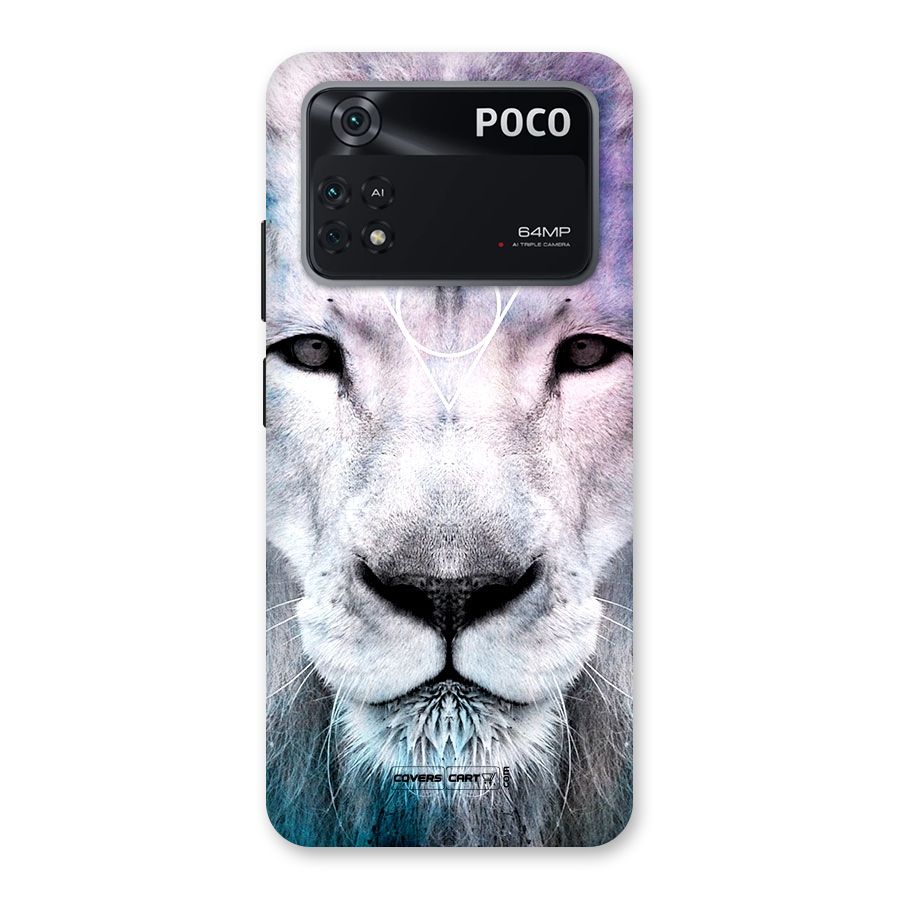 White Lion Back Case for Poco M4 Pro 4G