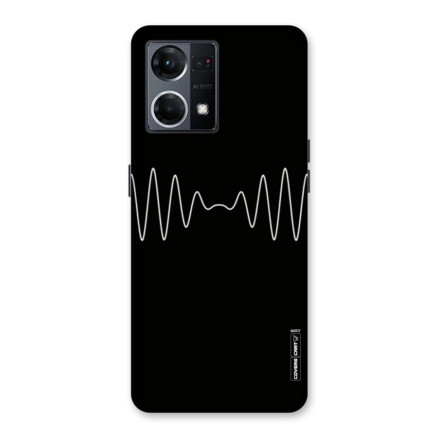 White Minimal Thread Glass Back Case for Oppo F21 Pro 5G