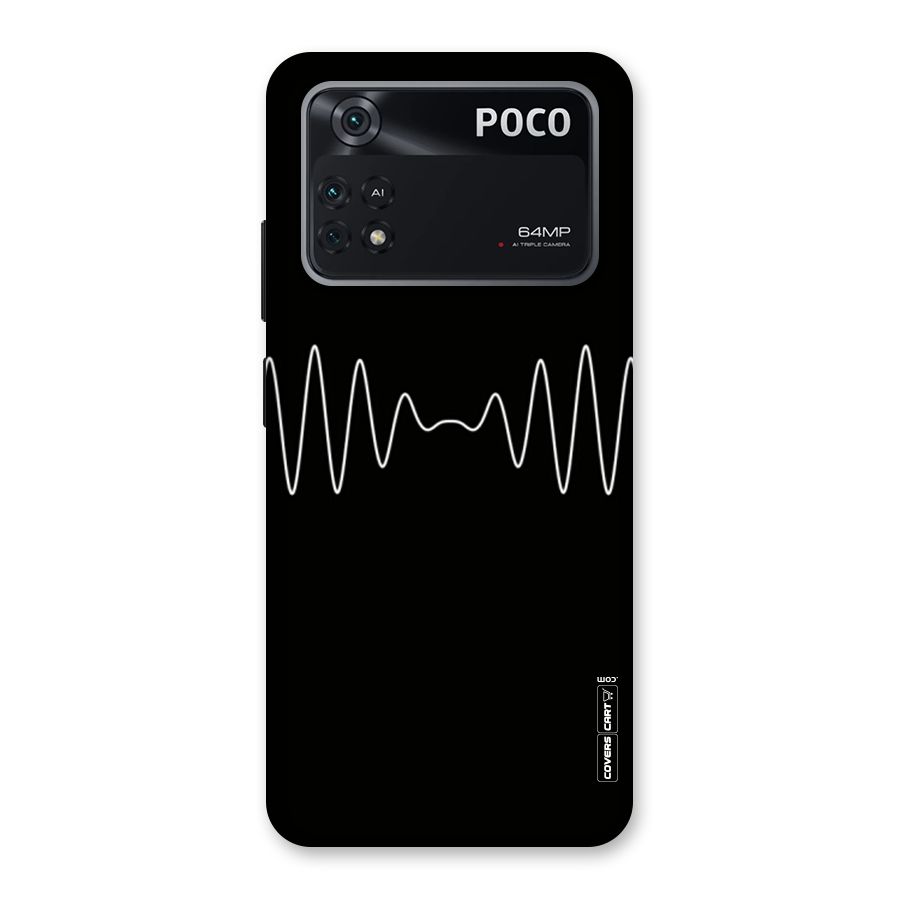 White Minimal Thread Back Case for Poco M4 Pro 4G