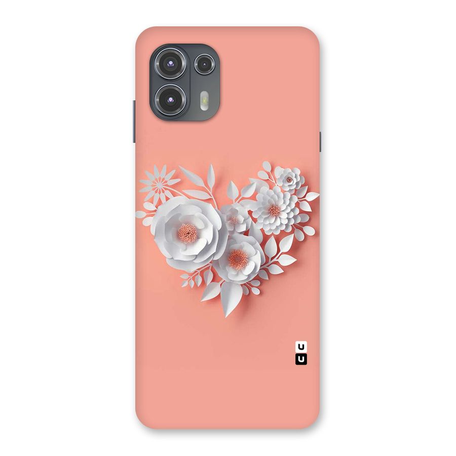White Paper Flower Back Case for Motorola Edge 20 Fusion