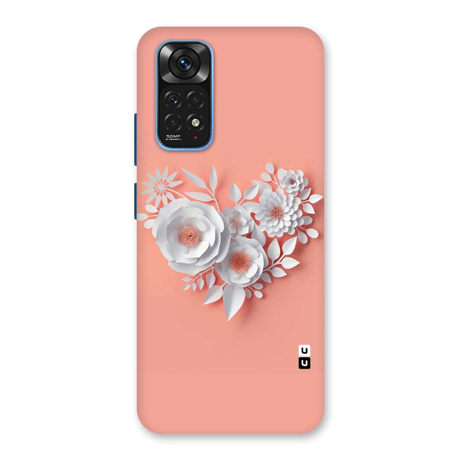 White Paper Flower Back Case for Redmi Note 11S
