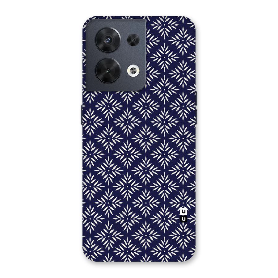 White Petals Pattern Back Case for Oppo Reno8 5G