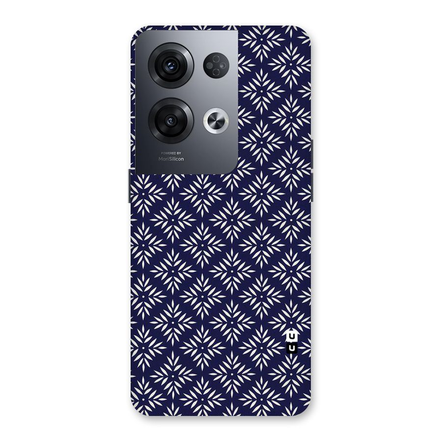 White Petals Pattern Back Case for Oppo Reno8 Pro 5G
