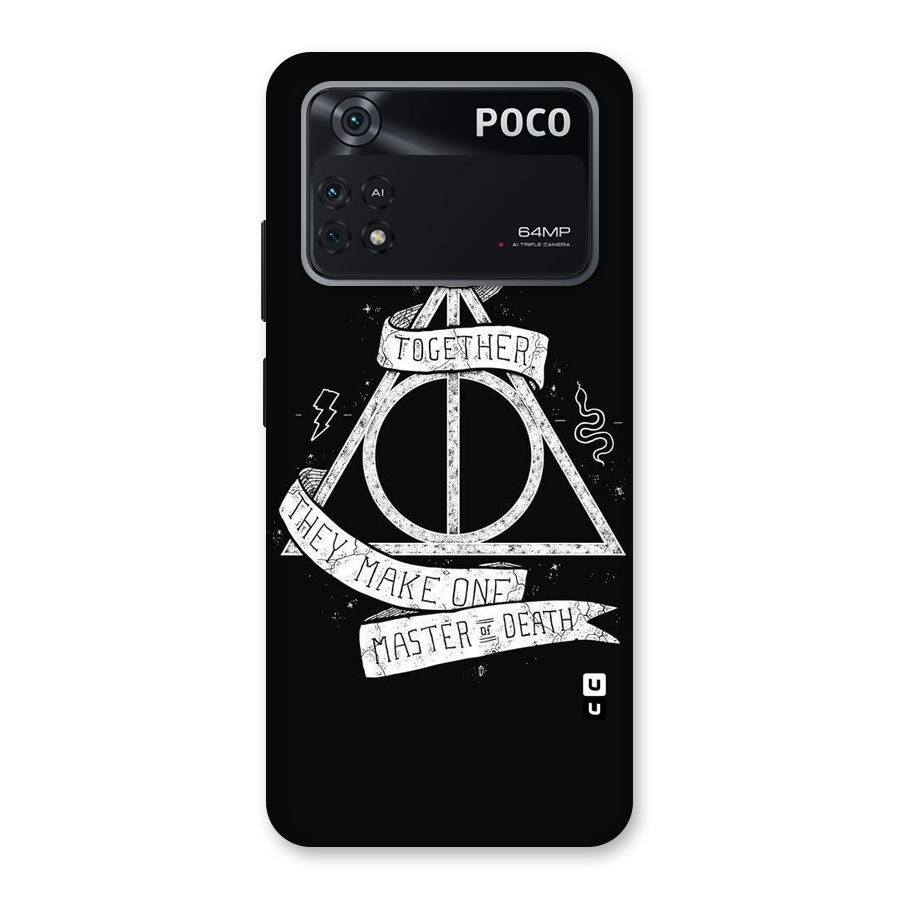 White Ribbon Back Case for Poco M4 Pro 4G