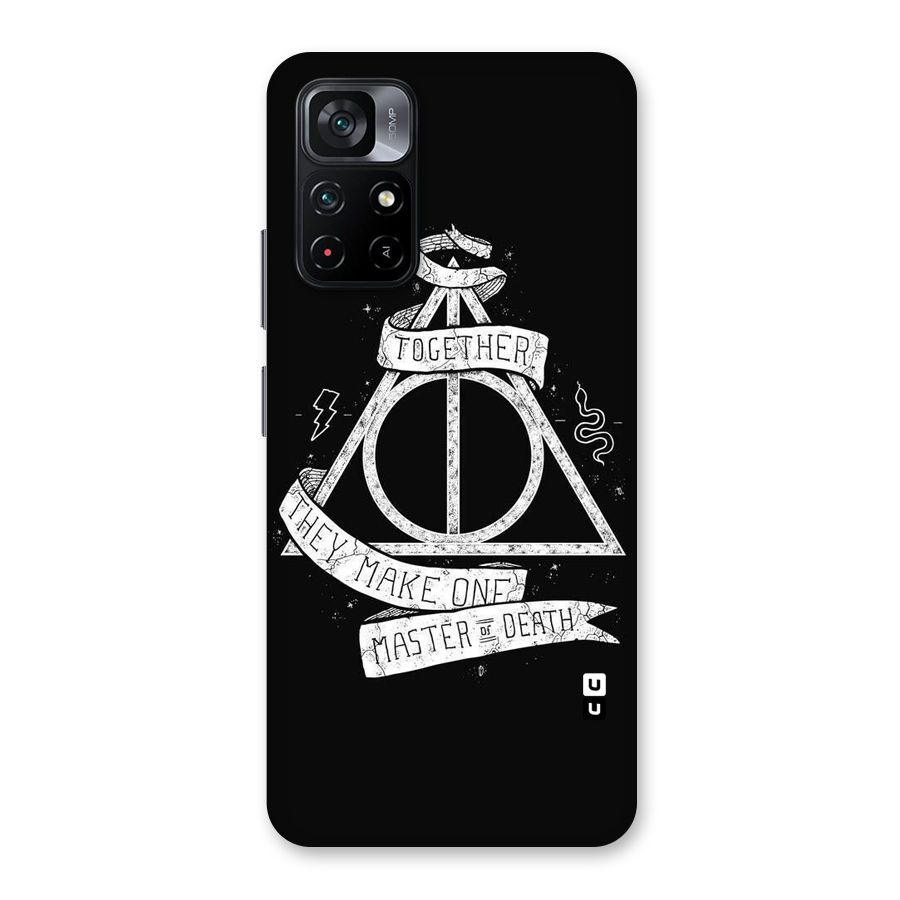 White Ribbon Back Case for Poco M4 Pro 5G