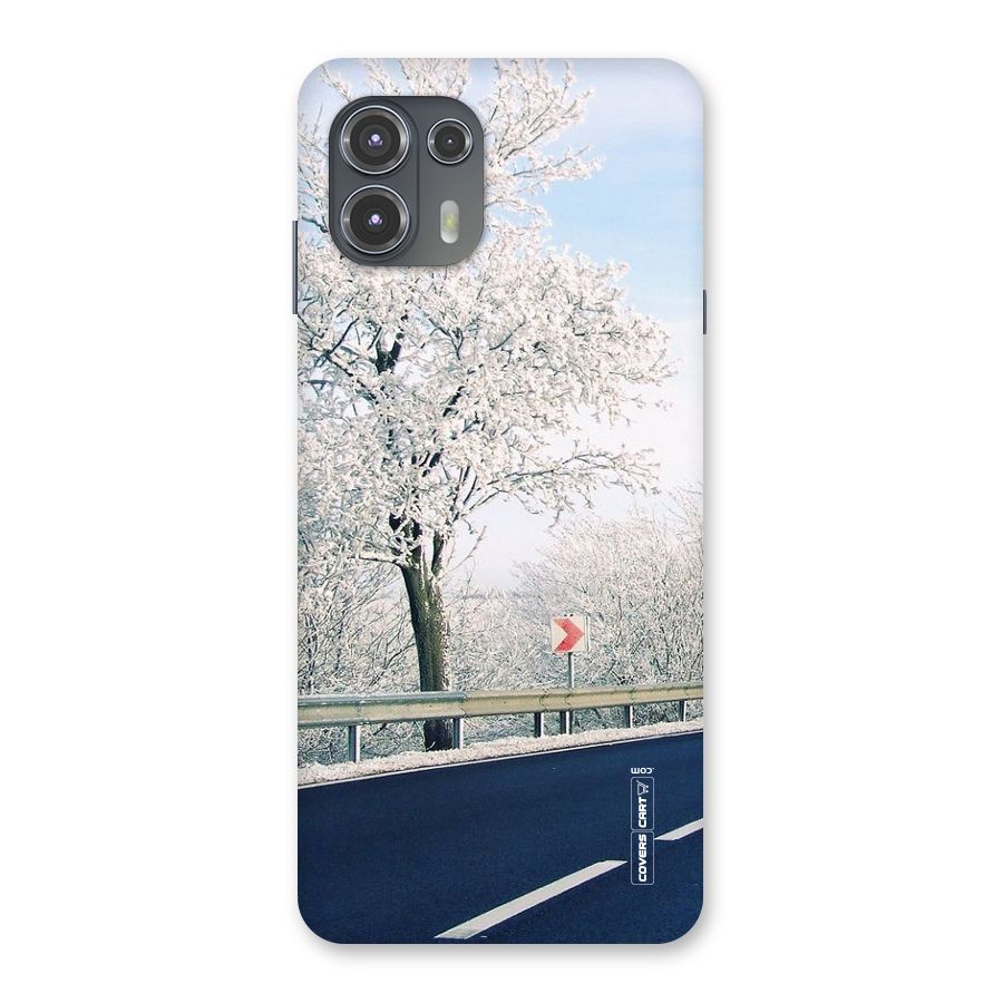 White Snow Tree Back Case for Motorola Edge 20 Fusion