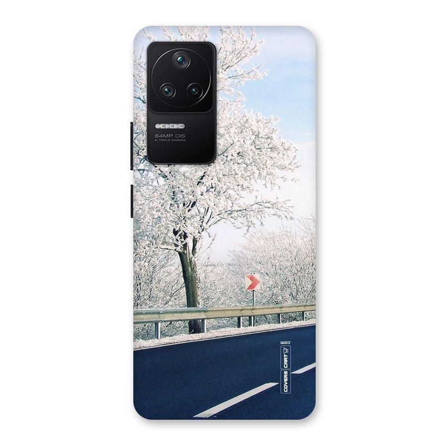 White Snow Tree Back Case for Poco F4 5G