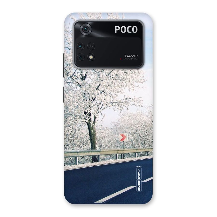White Snow Tree Back Case for Poco M4 Pro 4G