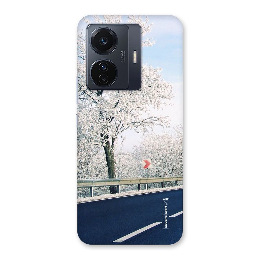 White Snow Tree Back Case for Vivo T1 Pro