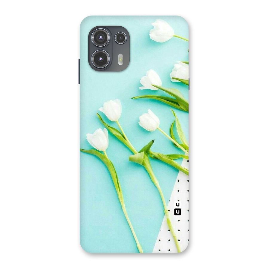 White Tulips Back Case for Motorola Edge 20 Fusion