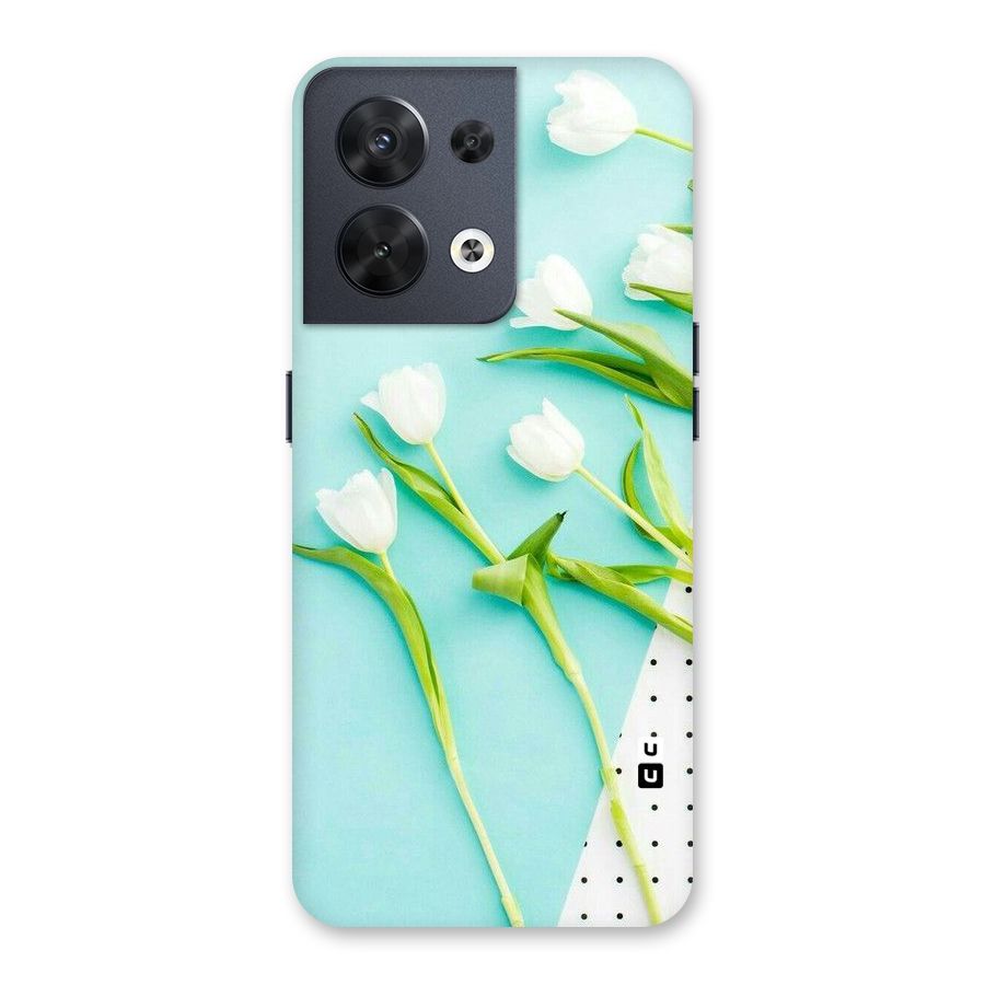 White Tulips Back Case for Oppo Reno8 5G