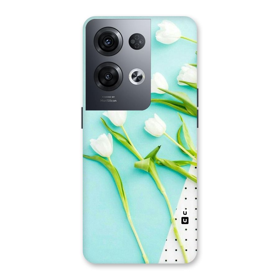 White Tulips Back Case for Oppo Reno8 Pro 5G