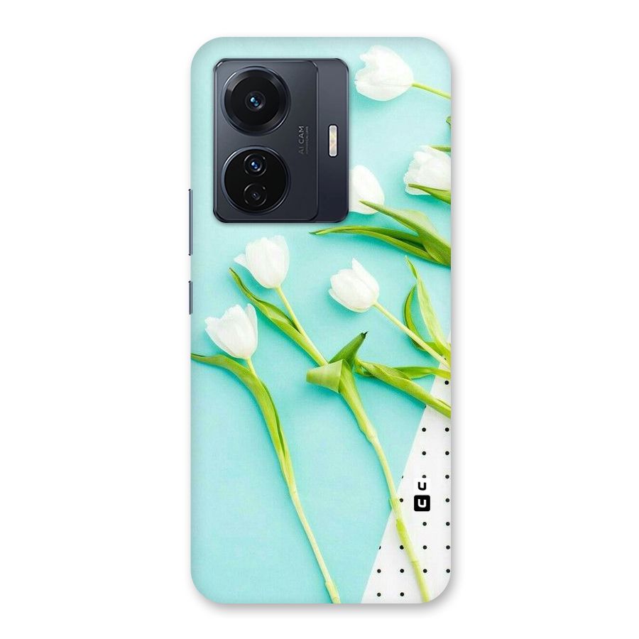 White Tulips Back Case for Vivo T1 Pro