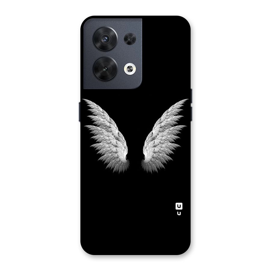 White Wings Back Case for Oppo Reno8 5G