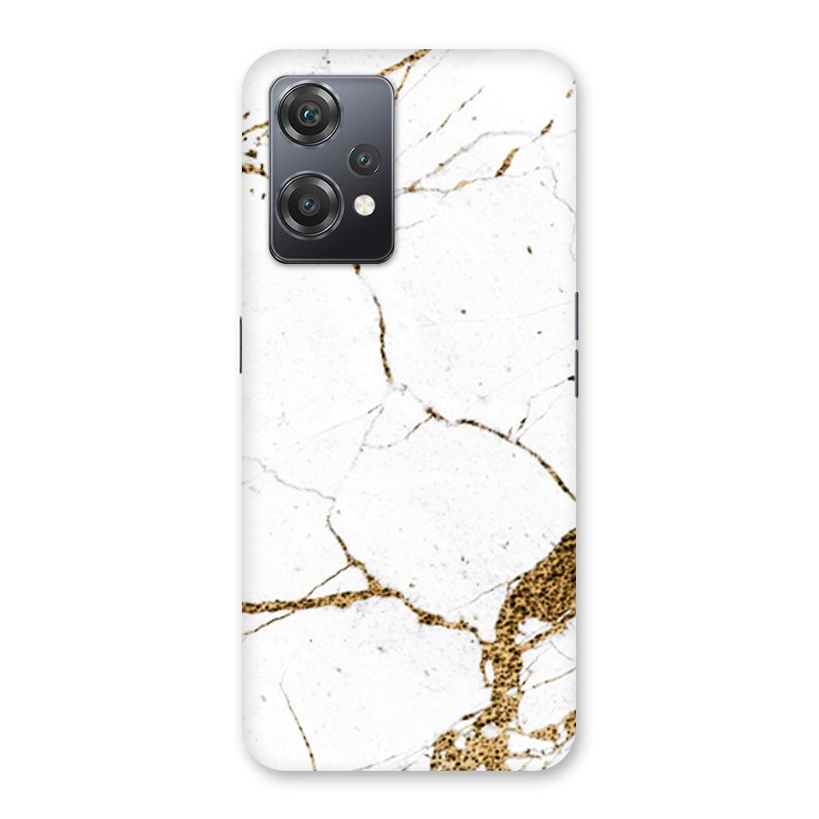 White and Gold Design Back Case for OnePlus Nord CE 2 Lite 5G
