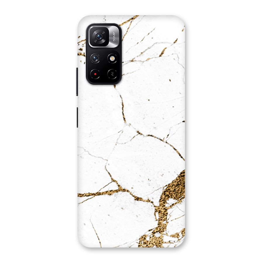 White and Gold Design Back Case for Redmi Note 11T 5G