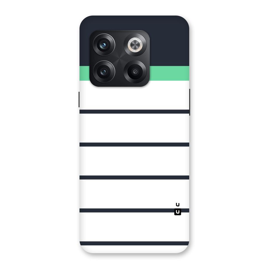 White and Simple Stripes Back Case for OnePlus 10T
