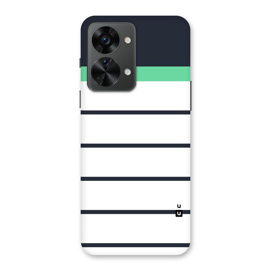 White and Simple Stripes Back Case for OnePlus Nord 2T