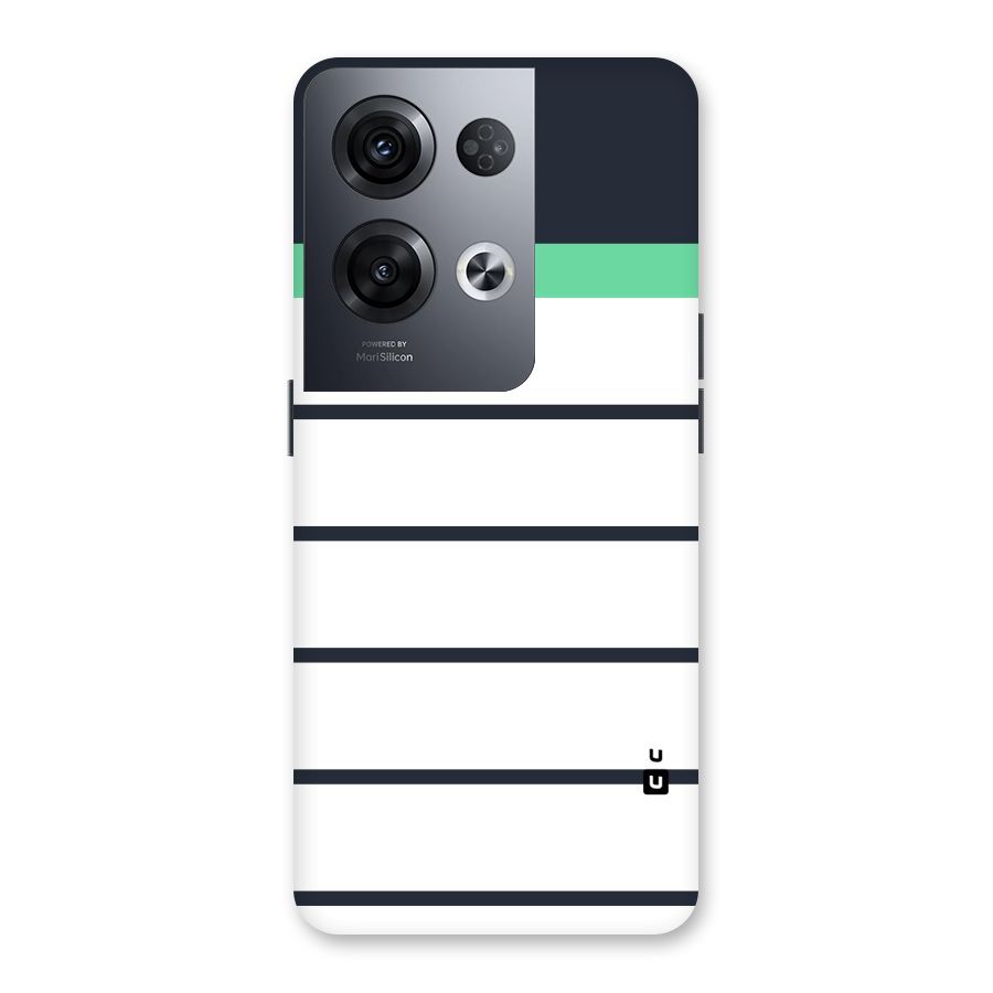 White and Simple Stripes Back Case for Oppo Reno8 Pro 5G