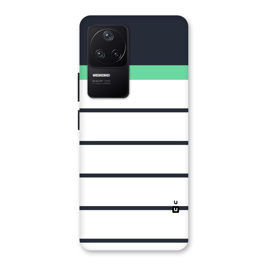 White and Simple Stripes Back Case for Poco F4 5G