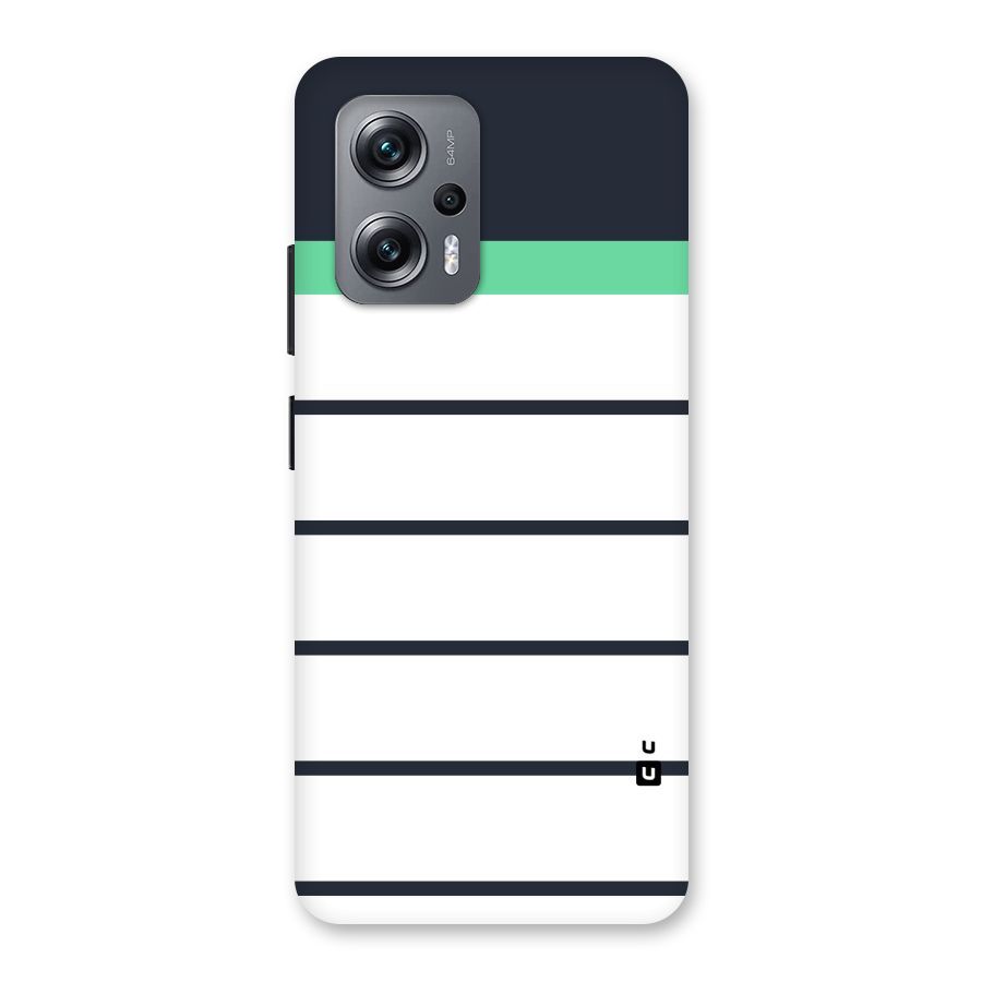 White and Simple Stripes Back Case for Redmi K50i