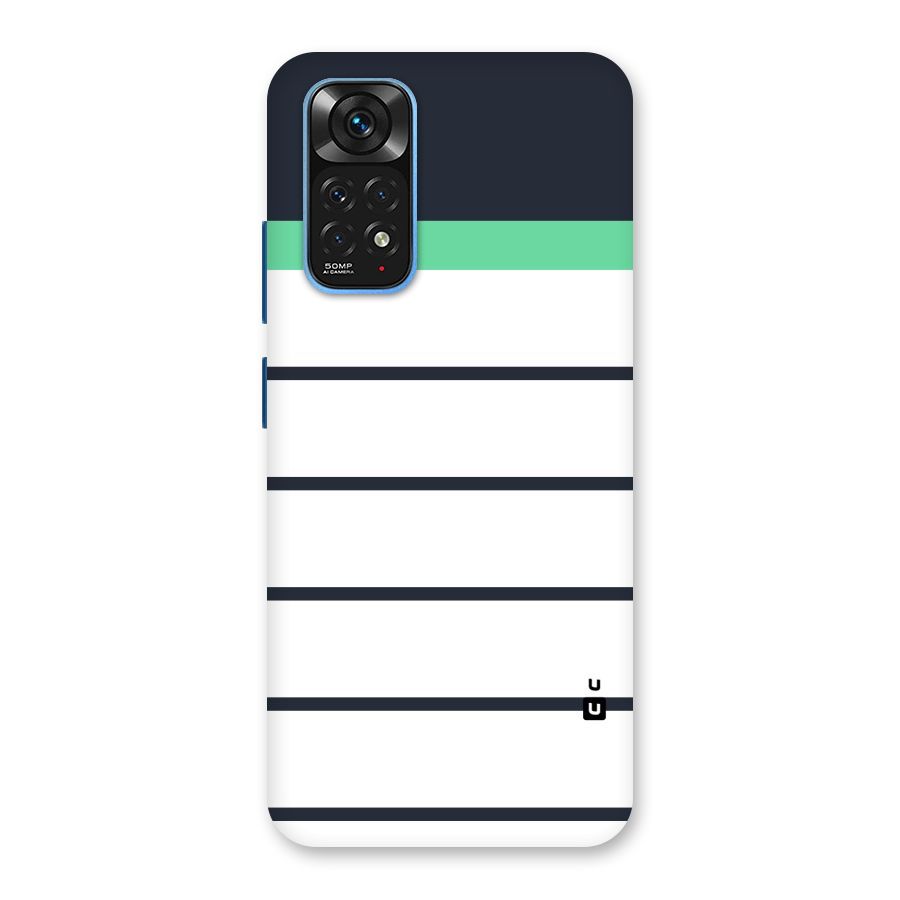 White and Simple Stripes Back Case for Redmi Note 11S