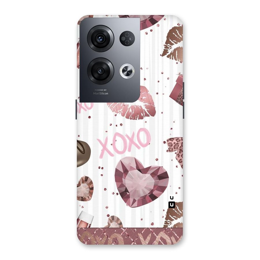 Wine Lip xoxo Back Case for Oppo Reno8 Pro 5G