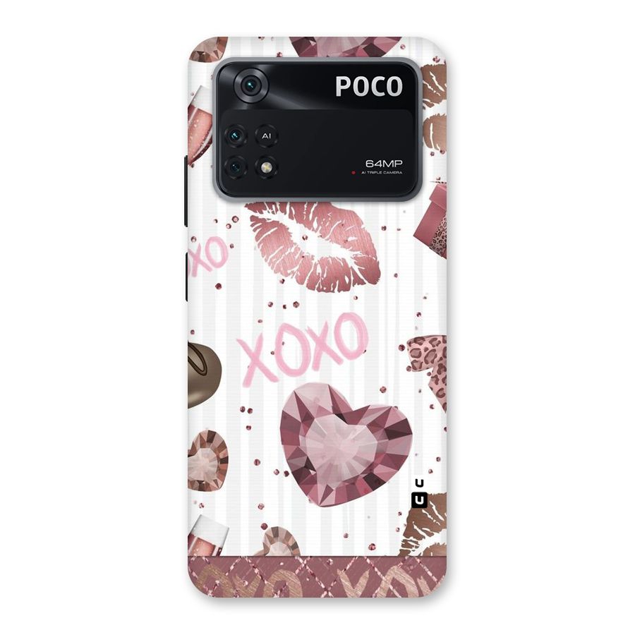 Wine Lip xoxo Back Case for Poco M4 Pro 4G