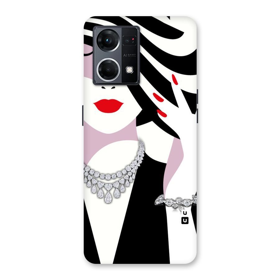 Women Beauty Glass Back Case for Oppo F21 Pro 5G