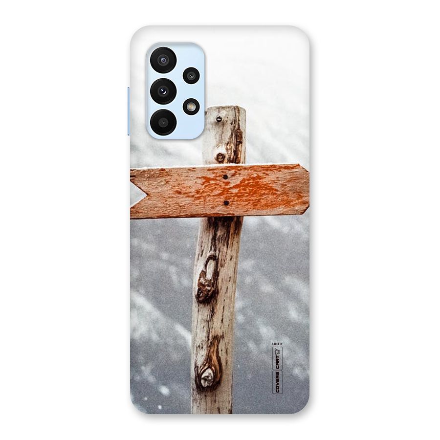 Wood And Snow Back Case for Galaxy A23