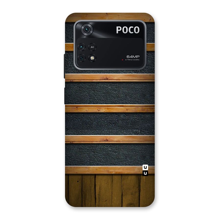 Wood Design Back Case for Poco M4 Pro 4G