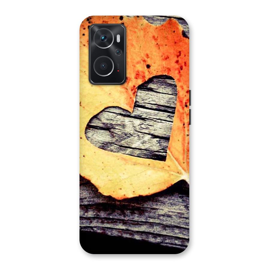 Wood Heart Leaf Back Case for Oppo K10 4G