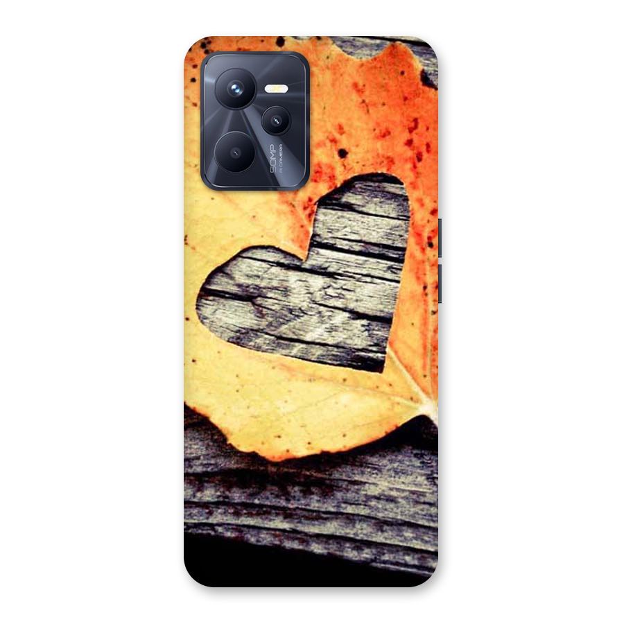 Wood Heart Leaf Back Case for Realme C35
