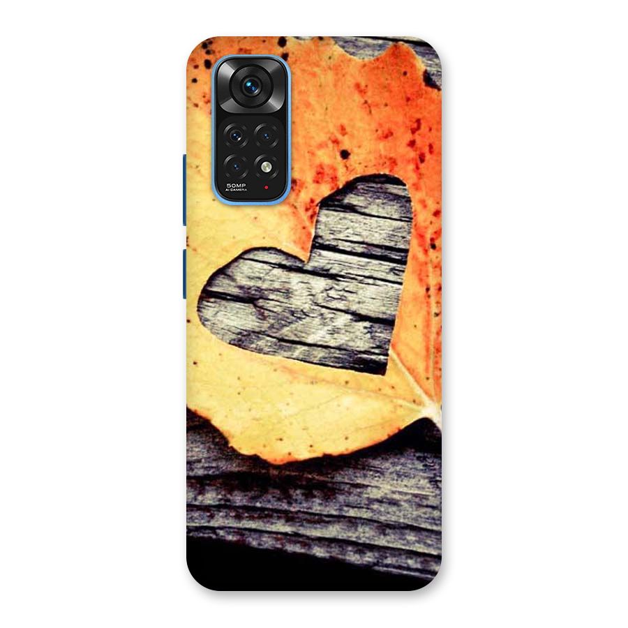 Wood Heart Leaf Back Case for Redmi Note 11S