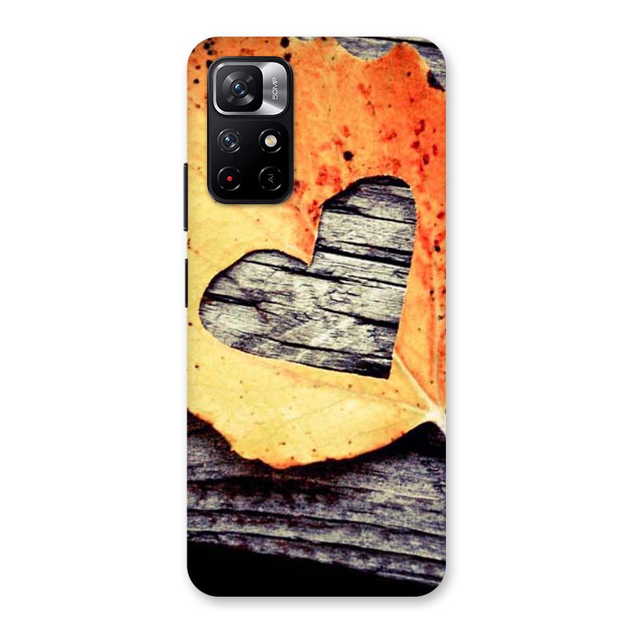 Wood Heart Leaf Back Case for Redmi Note 11T 5G