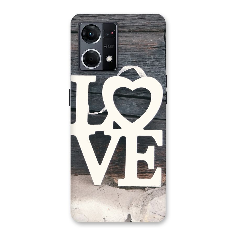 Wood Love Lock Glass Back Case for Oppo F21 Pro 5G
