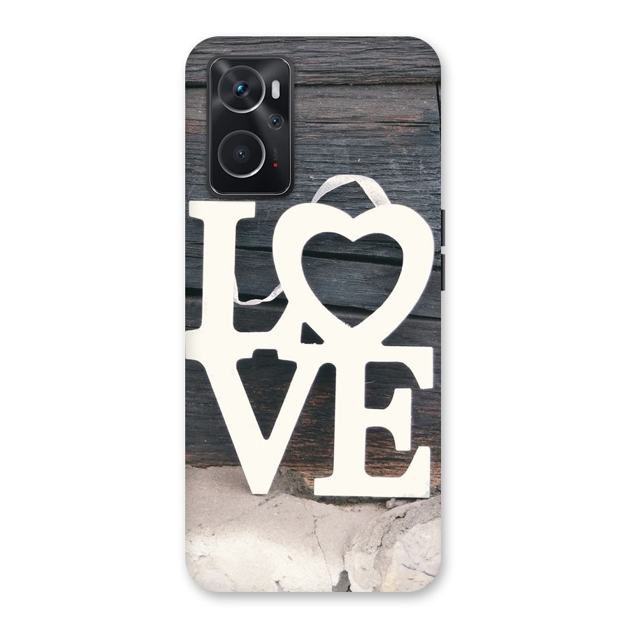 Wood Love Lock Back Case for Oppo K10 4G
