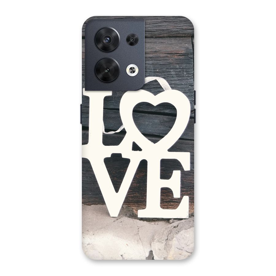 Wood Love Lock Back Case for Oppo Reno8 5G