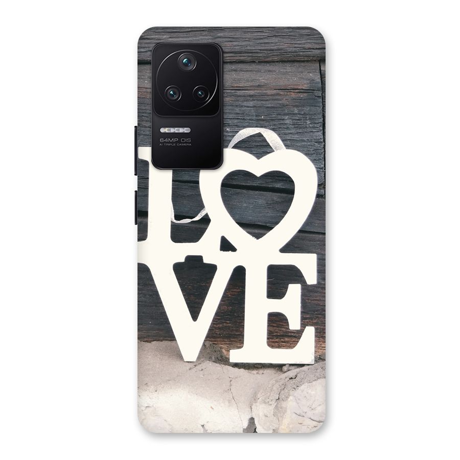 Wood Love Lock Back Case for Poco F4 5G