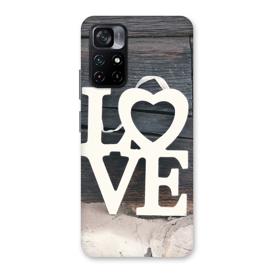 Wood Love Lock Back Case for Poco M4 Pro 5G