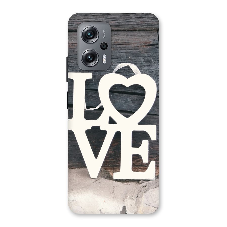 Wood Love Lock Back Case for Redmi K50i