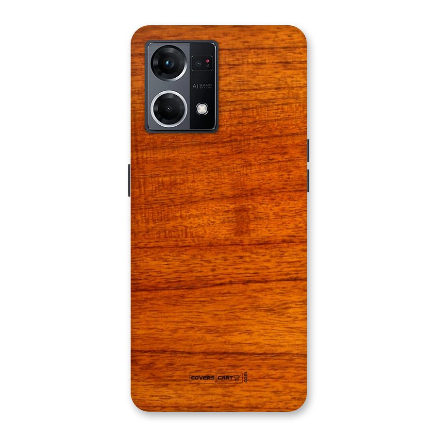 Wood Texture Design Glass Back Case for Oppo F21 Pro 5G