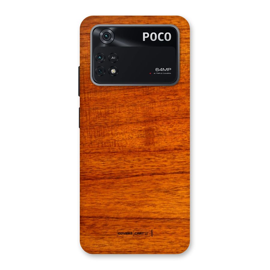 Wood Texture Design Back Case for Poco M4 Pro 4G