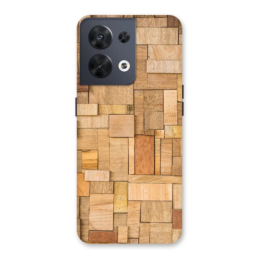 Wooden Blocks Back Case for Oppo Reno8 5G