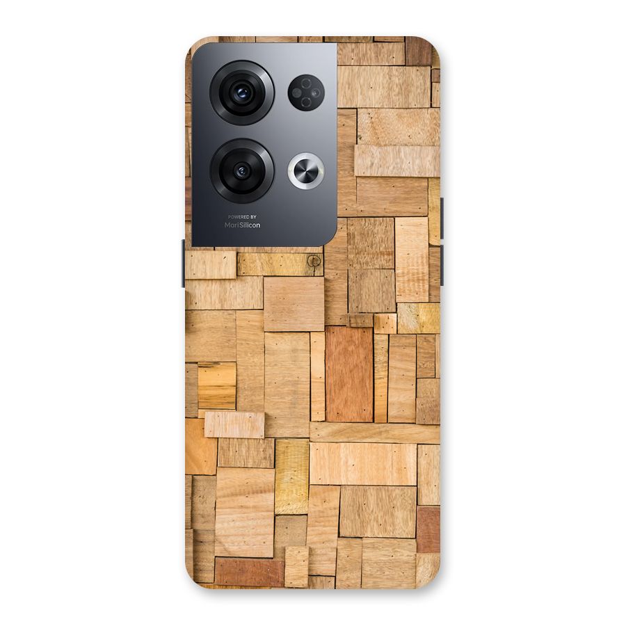 Wooden Blocks Back Case for Oppo Reno8 Pro 5G